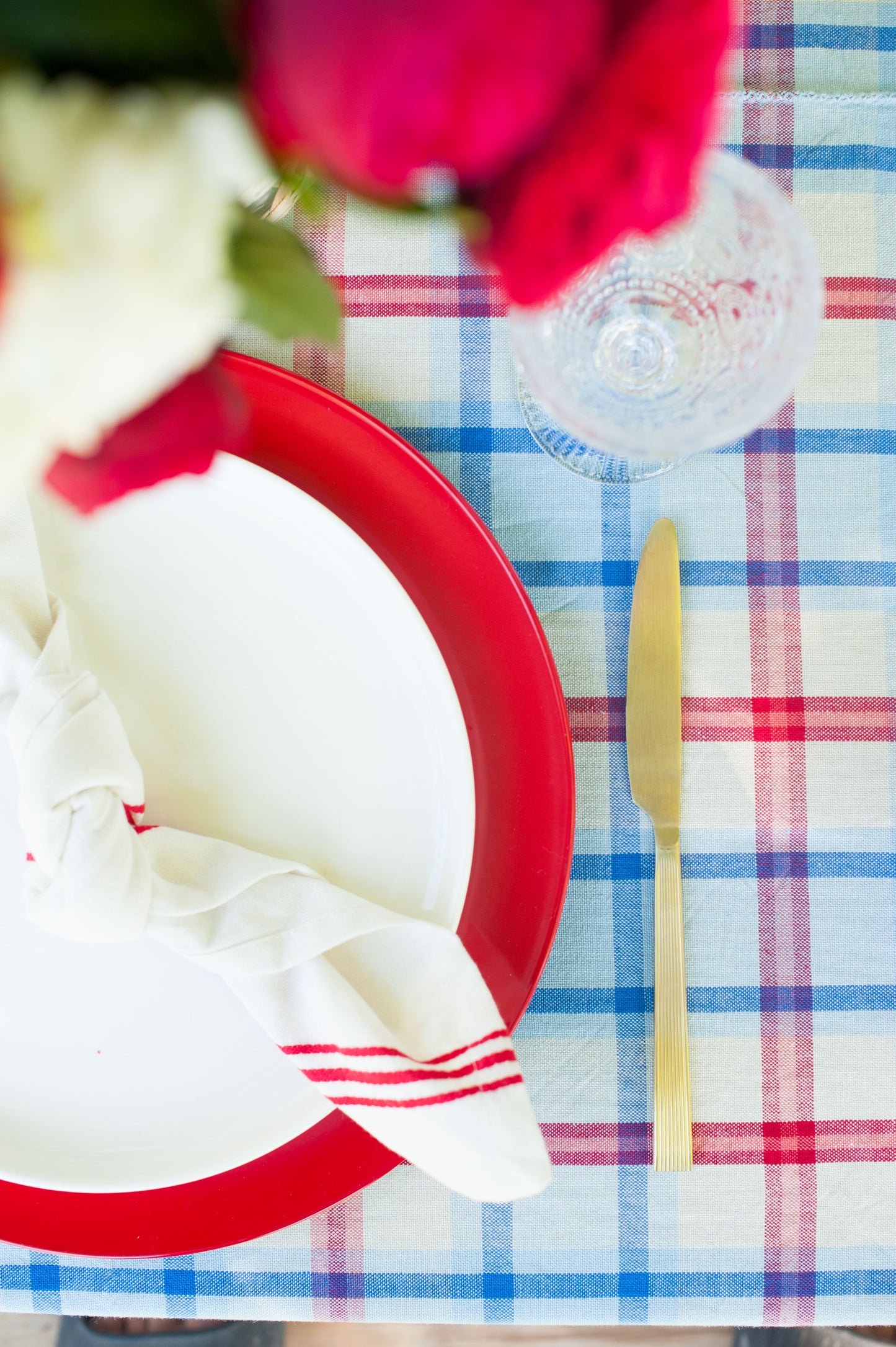 Patriotic Plaid Tablecloth